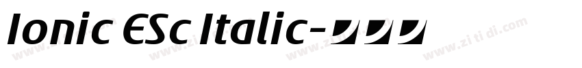 Ionic ESc Italic字体转换